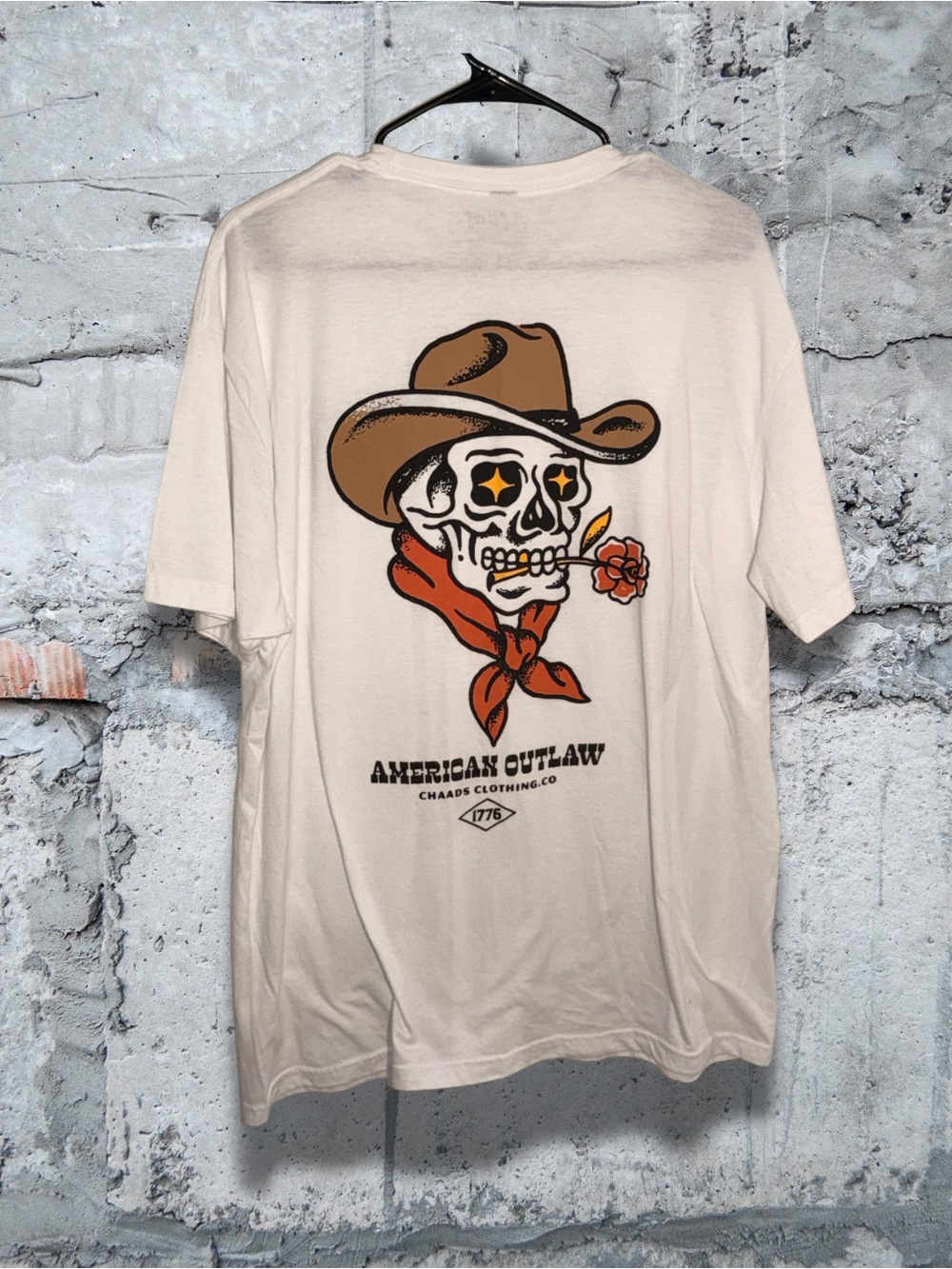 American Outlaw Ivory Short-Sleeve Graphic Tee